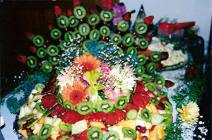 Catered table setting at a Sunshines Catering event